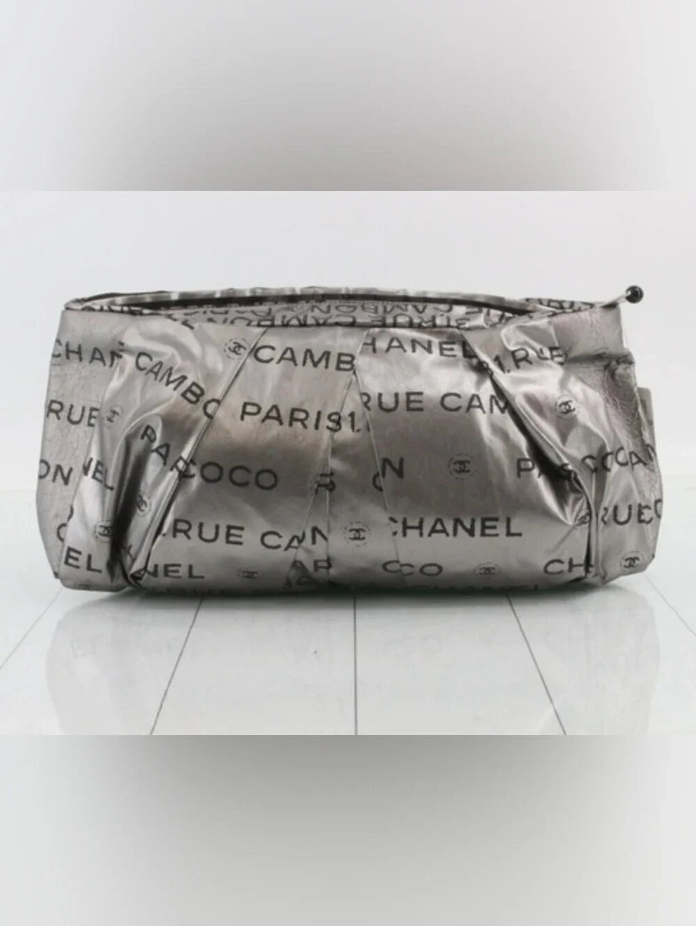 Chanel Silver Rue Cambon Clutch Bag